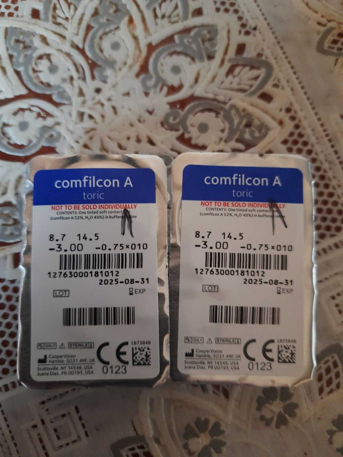 Контактні лінзи Comfilcon A torik, місячні