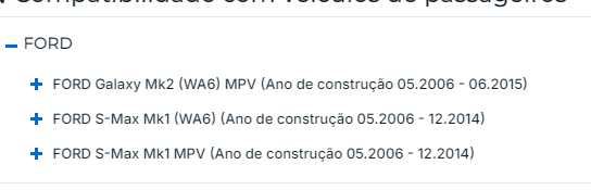 JOGO DE CALÇOS // FORD - VOLVO