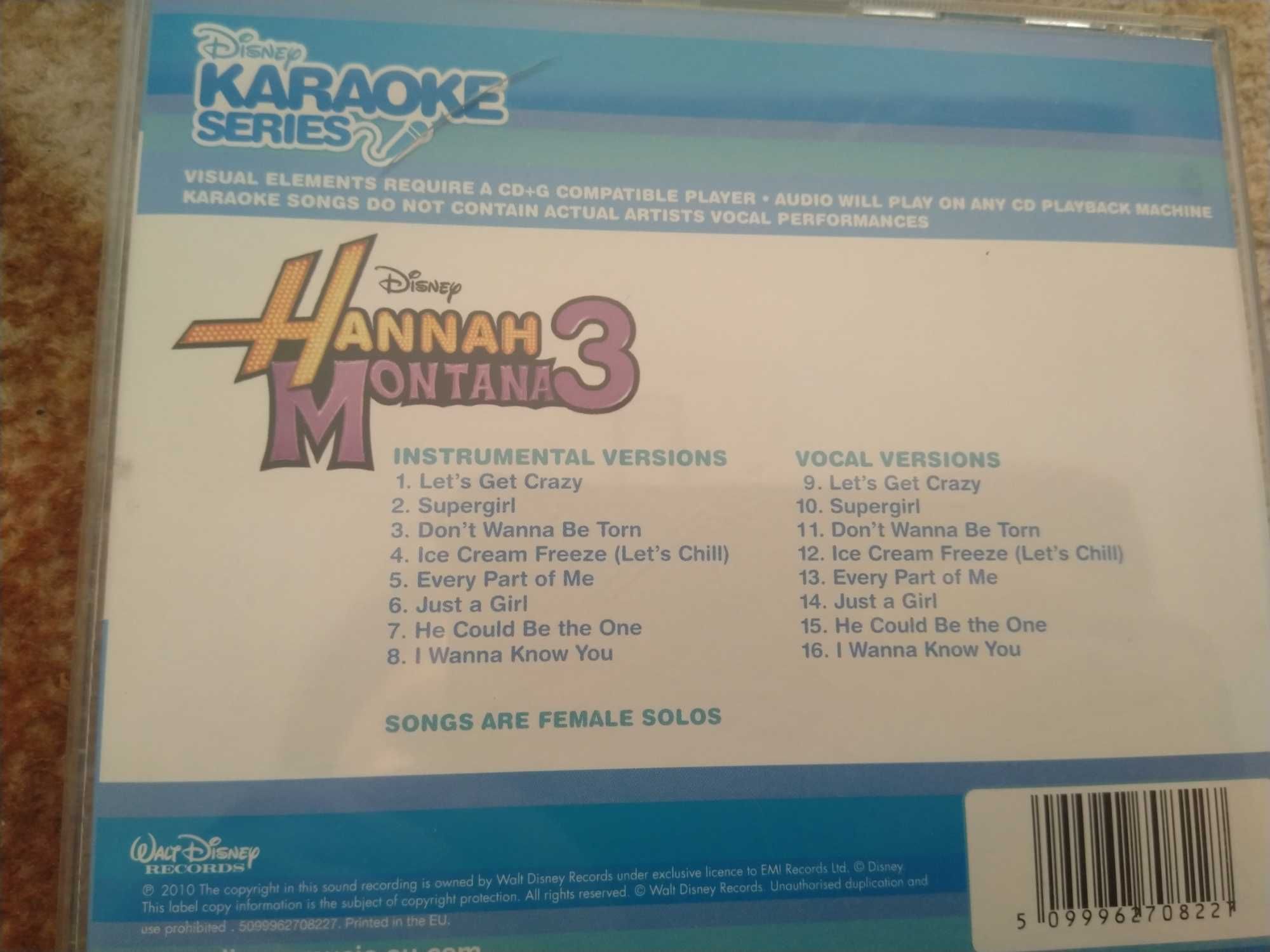 Hannah Montana 3 Karaoke series płyta CD