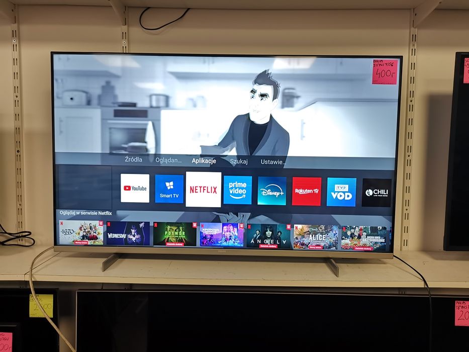 Philips 50 cali 4K UHD hdr Smart WiFi DVB-T2 50PUS7556 Wada telewizor