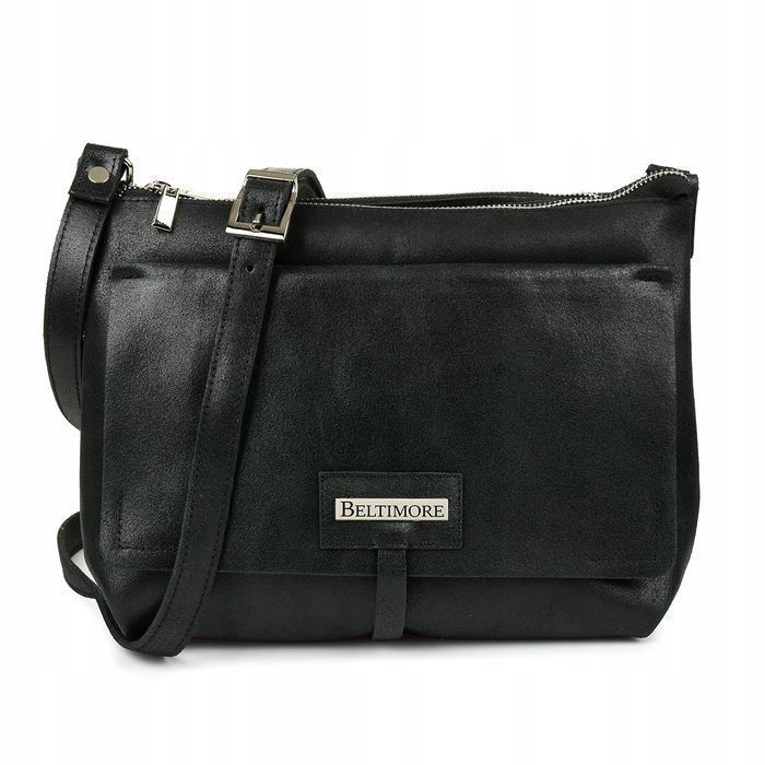 Beltimore Torebka Skórzana 2komorowa Klapa Pasek