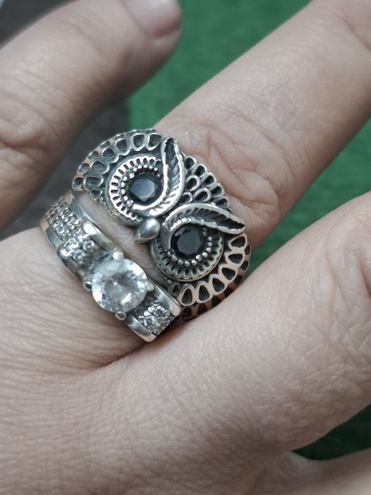 Серебряное кольцо,р 19,5