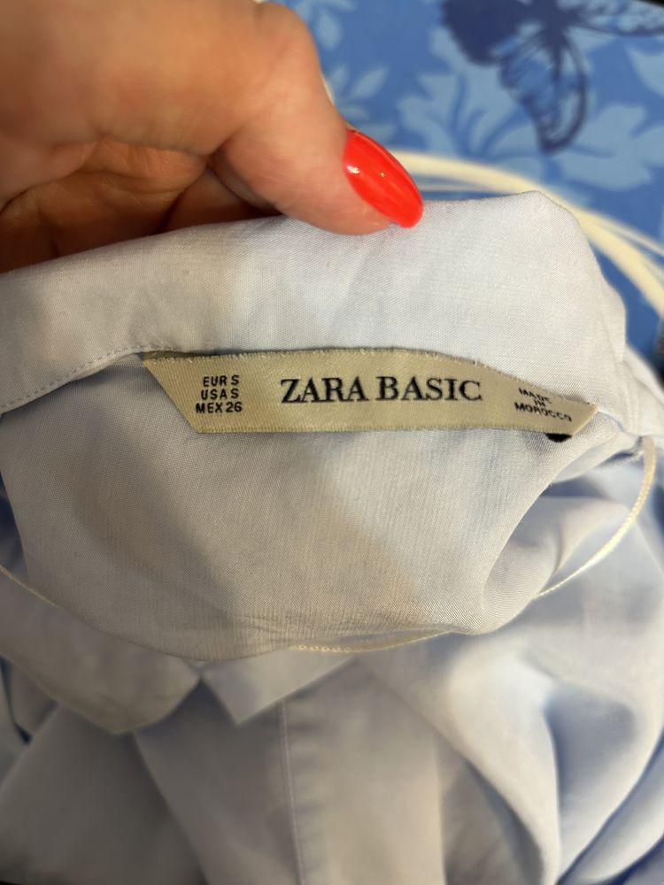 Koszula Błękitna T-shirt Zara S