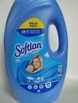 Softlan niebieski płyn do płukania tkanin 128 prań, 2,85 L