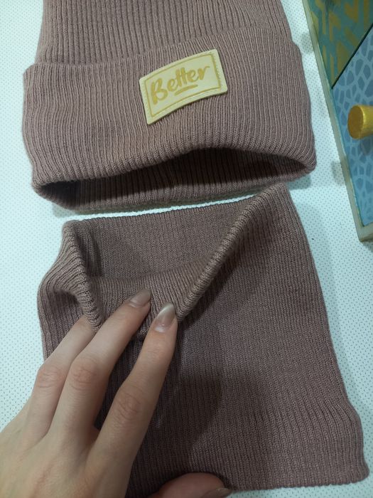 Шапка і хомут (весна,осінь) для дівчинки