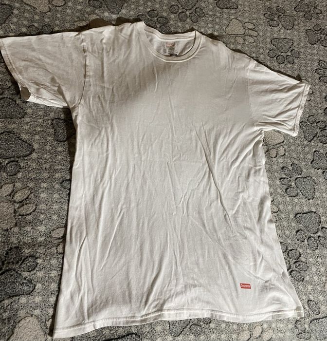футболка supreme x hanes базовая