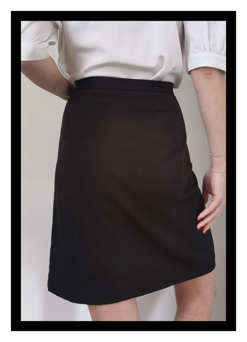 Czarna lekko plisowana spódnica Grace (M/38) #smartlook