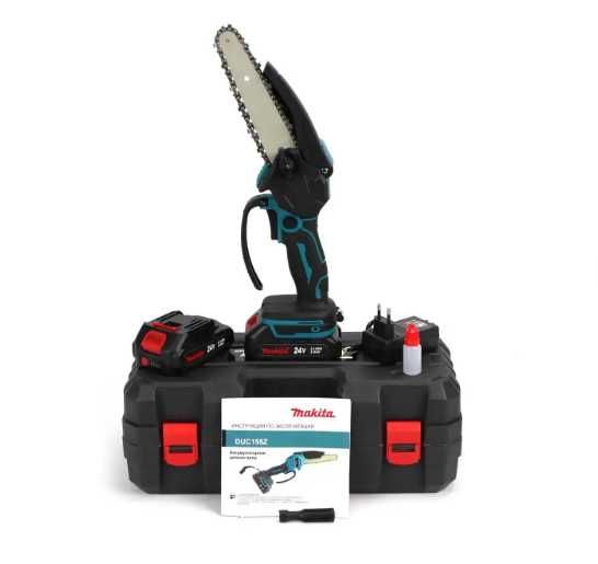 Пила акумуляторна Makita DUC155Z 8 дюймів 24V, 5.0 А·год, шина 20 см