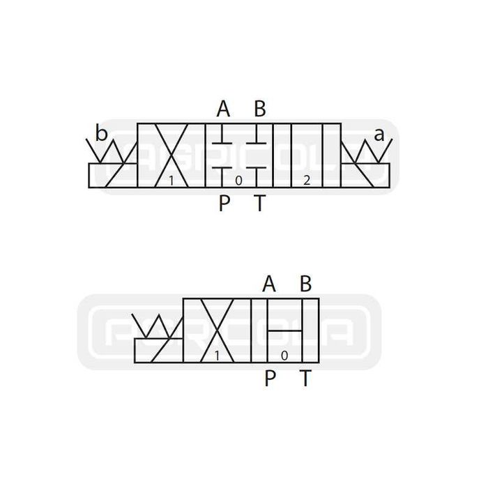 Rozdzielacz Cetop NG6 4 sekcyjny 12V + panel