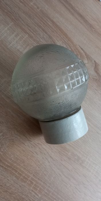 Klosz szklany ścienny + oprawa