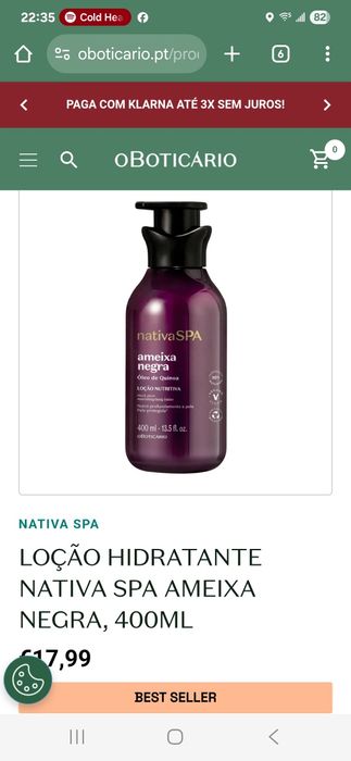 Loções hidratantes nativa Spa O Boticário