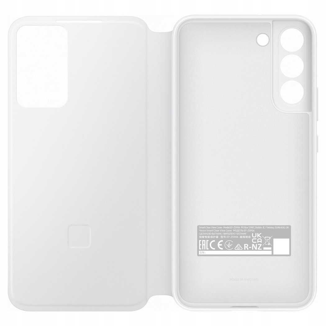 Etui Samsung Smart Clear View Cover Case white białe do Galaxy S22+