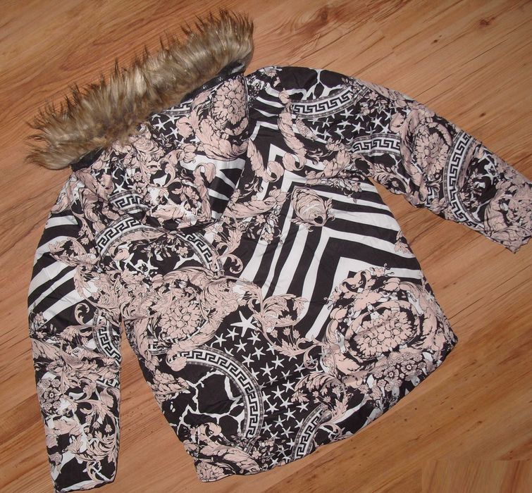 Dwustronna ciepła zimowa kurtka THE WESS_z połyskiem roz. M /L