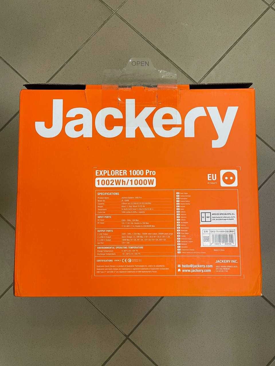 Зарядна станція Jackery Explorer 1000 PRO