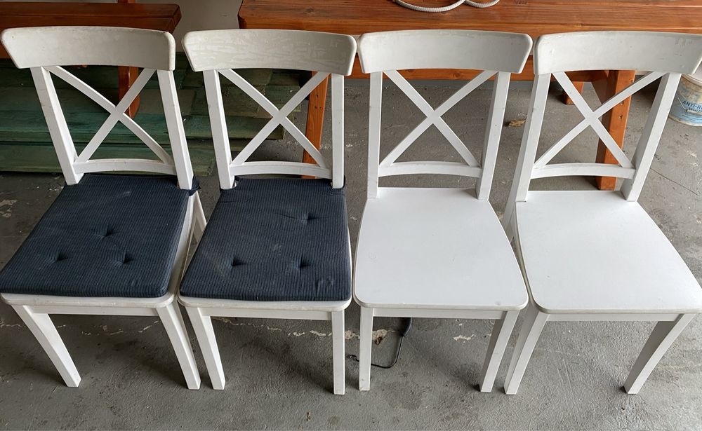 Stół z 4 krzesłami INGATORP IKEA