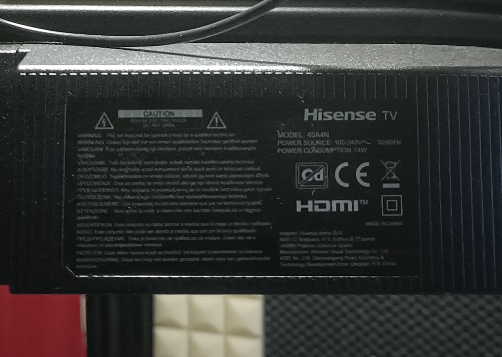 Hisense TV 40" 4K LED Wi-Fi