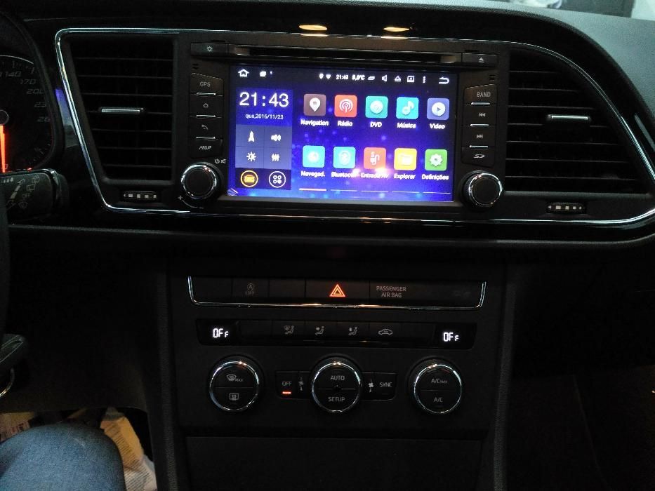 Auto Rádio Seat Leon GPS DVD Bluetooth a partir de 2013 Android