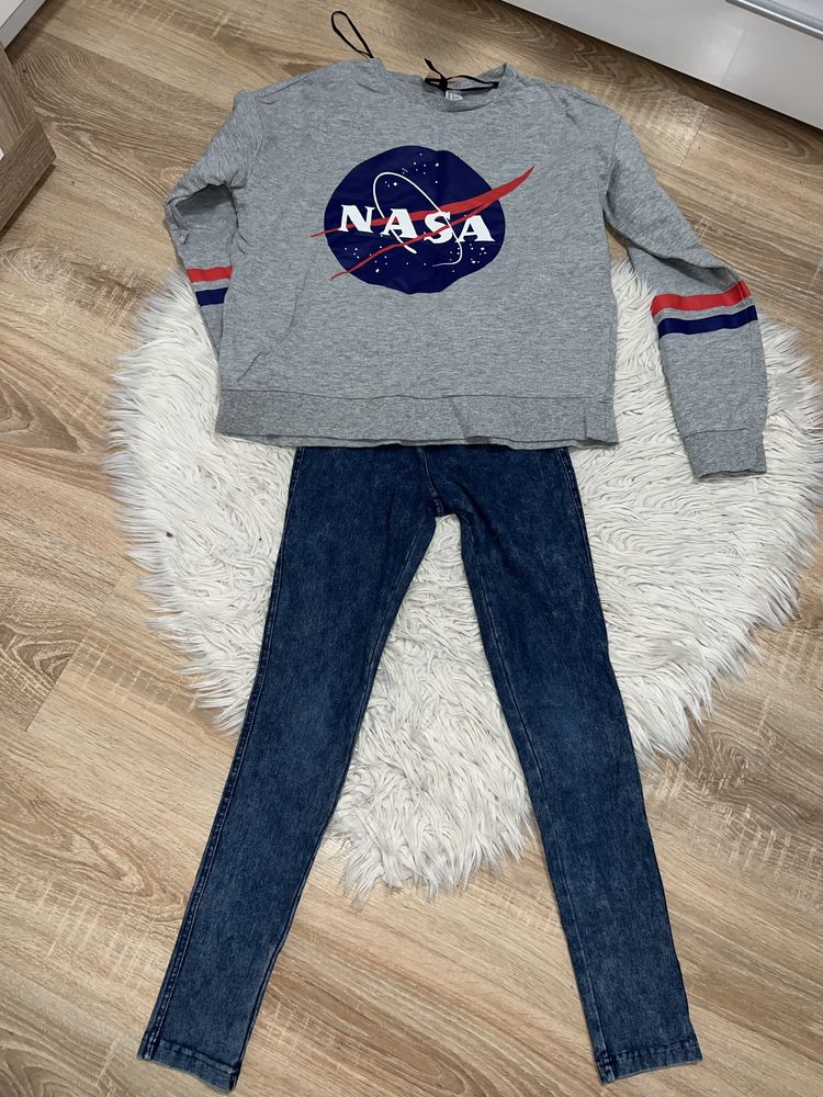 Nasa zestaw 146 jeansy bluza