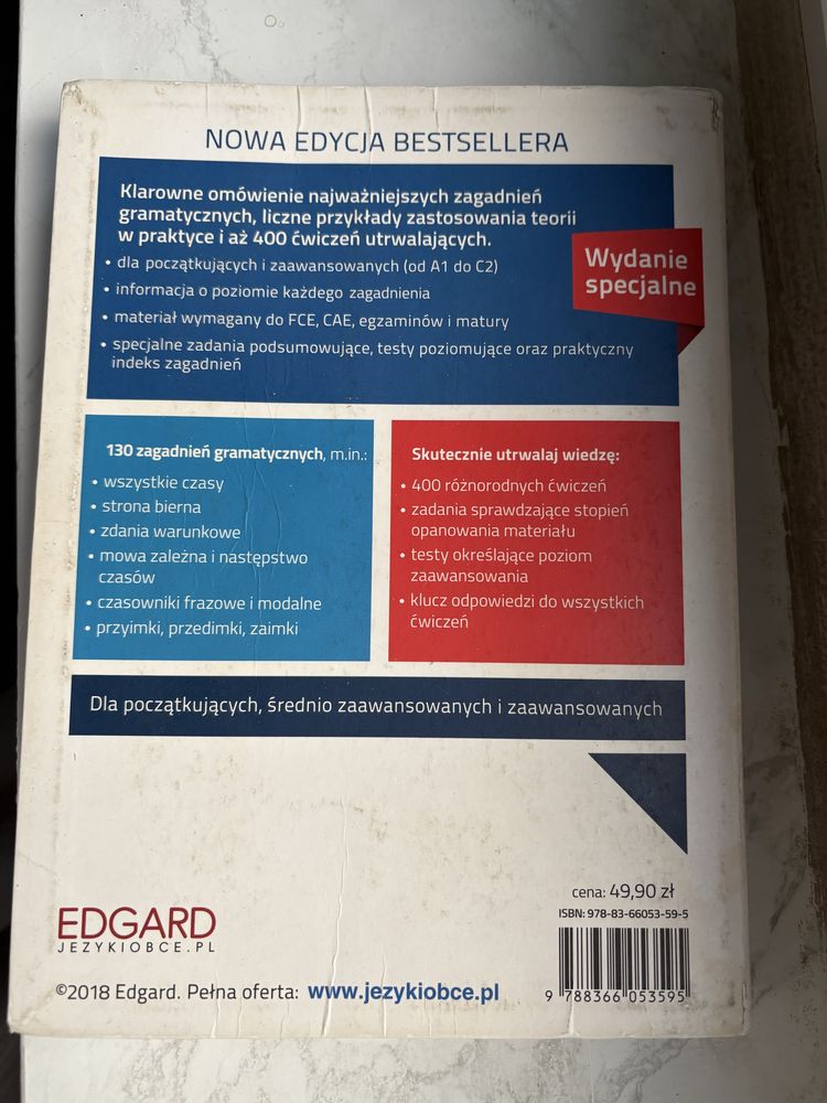 Wielka gramatyka jezyka angielskiego z cwiczeniami A1-C2 Edgard uzywa