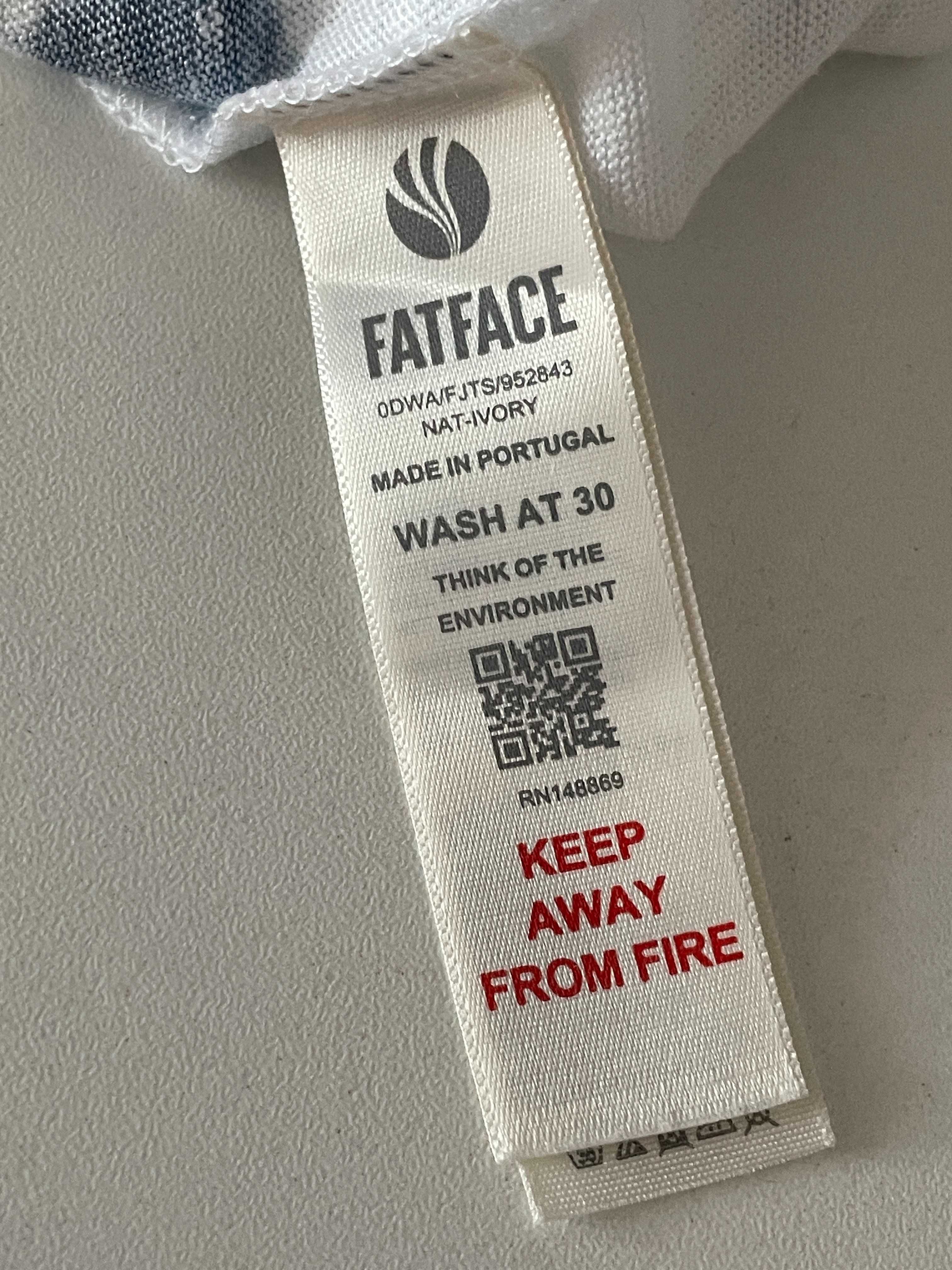 A1 Fat Face grochy geometryczne wzory zwiewna luźna lniana len