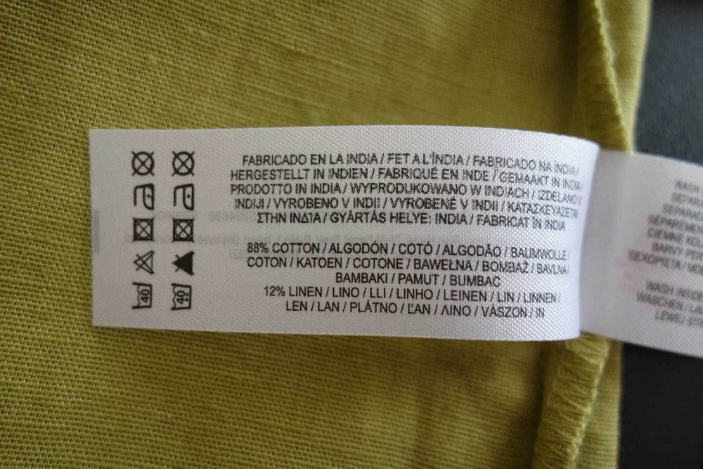 Saia nova de Linho e Algodão Verde *Envio gratuito