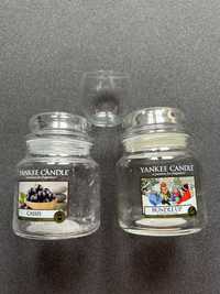 Yankee candle 2x słoik + świecznik