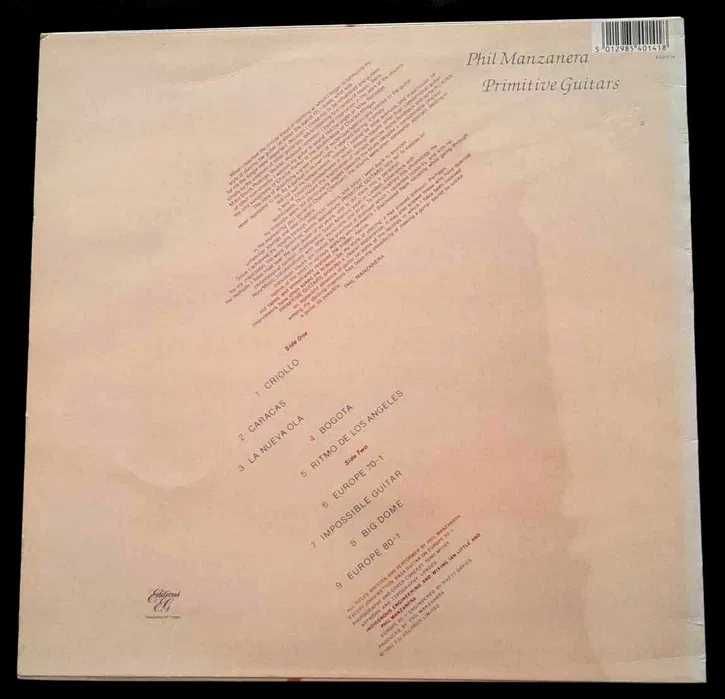 Phil Manzanera, LP "Primitive Guitars", 1982 - ESTADO IMPECÁVEL