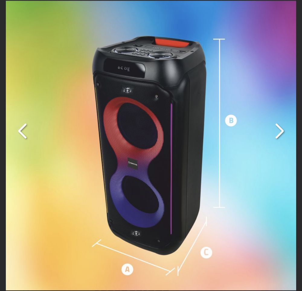 Колонка bluetooth караоке power аудио manta pallas микрофон пульт 140w