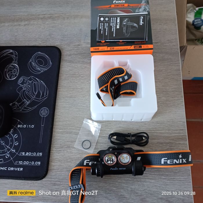 Топовый налобный фонарь Fenix hm75r se (без доп питания)