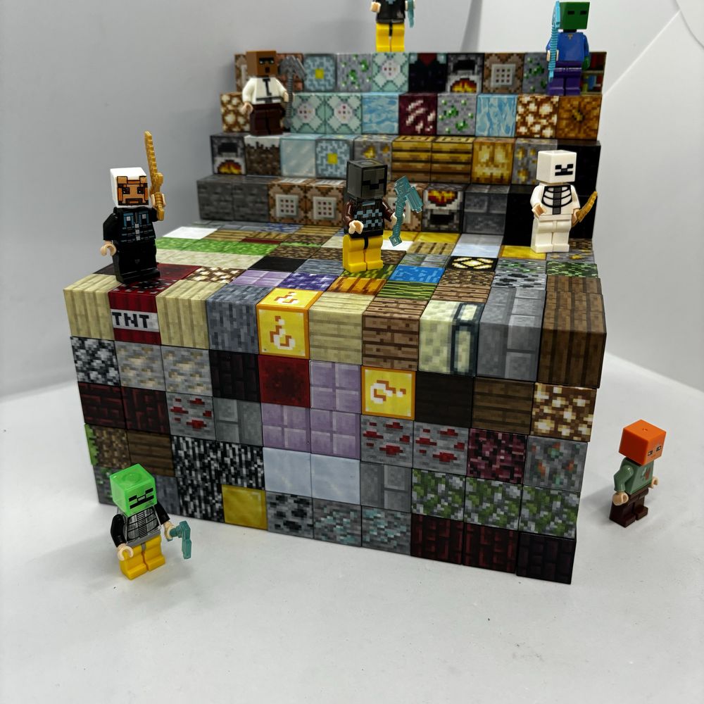 Конструктор магнітний майнкрафт Minecraft кубики на магнітах 60шт 70шт