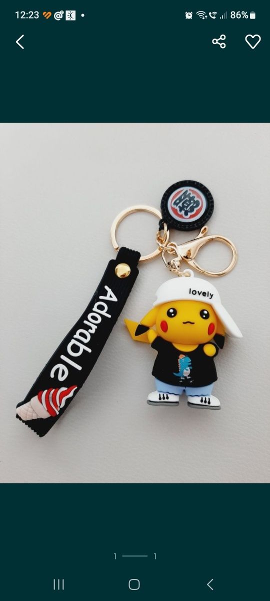 Brelok Pikachu Czapka