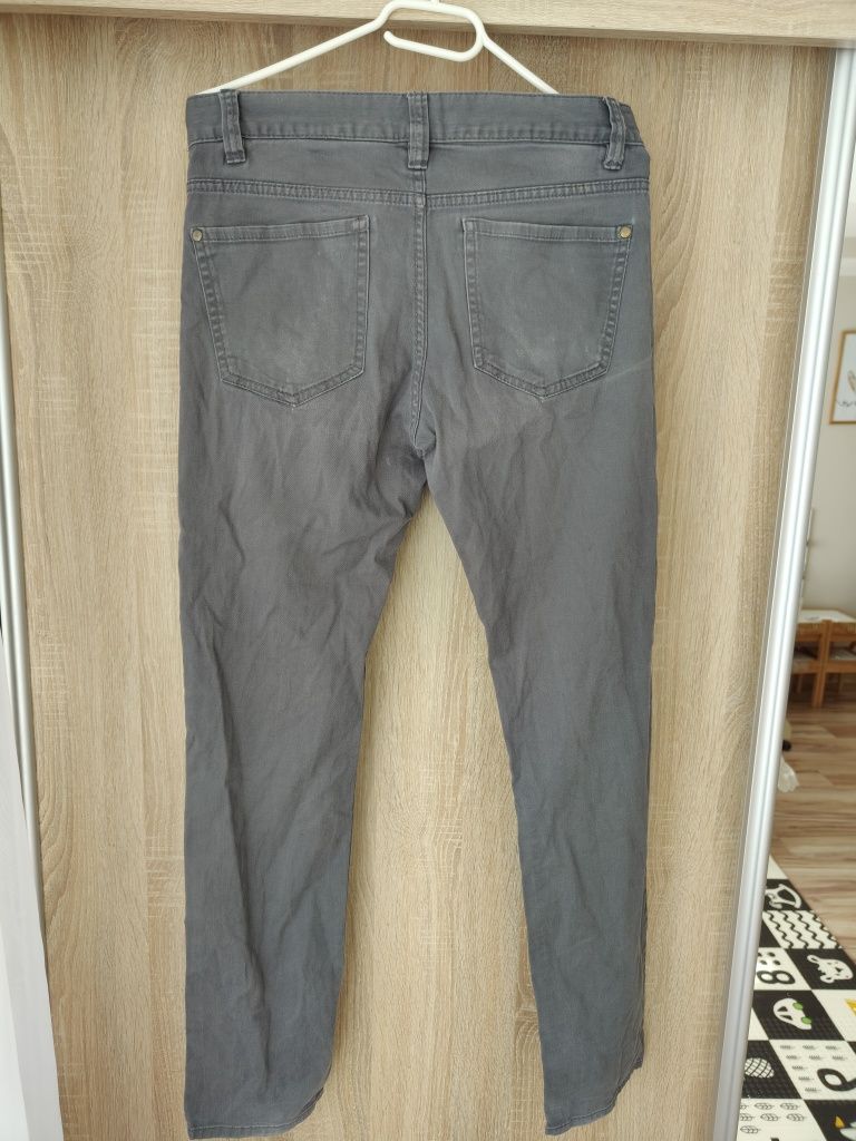 Spodnie materiałowe H&M szare M rurki