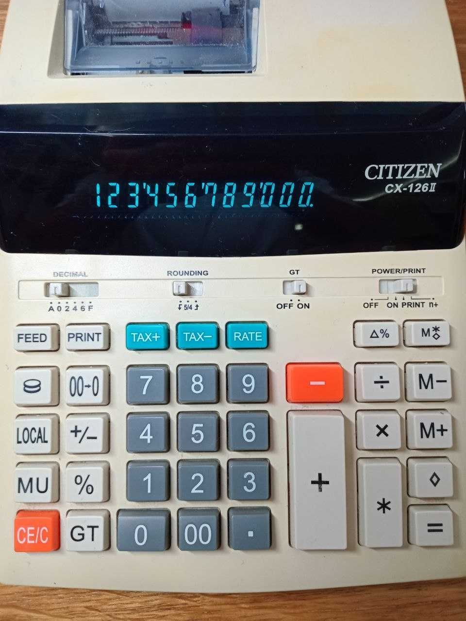 Калькулятор с печатью Citizen CX-126 II