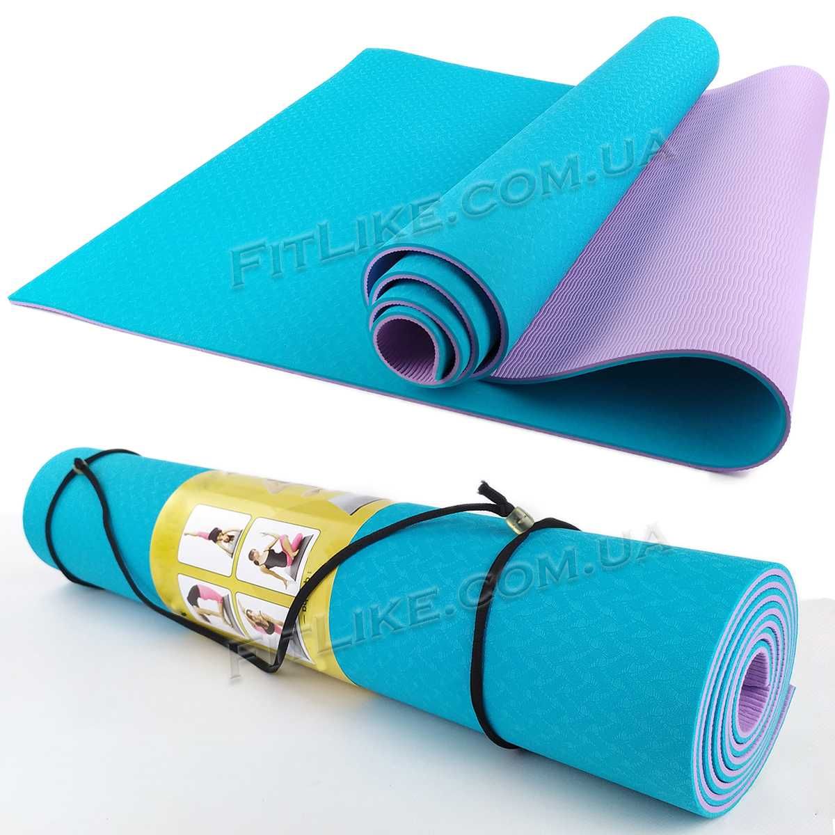 Коврик/килимок Yoga Mat TPE 6-8 мм каремат для фітнеса/ йоги/пілатеса