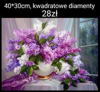 40*30cm Haft diamentowy KWADRATOWE bzy