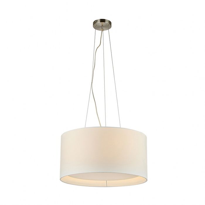 Lampa wisząca sypialnia salon beżowa abażur 50 cm - Zuma Line Cafe