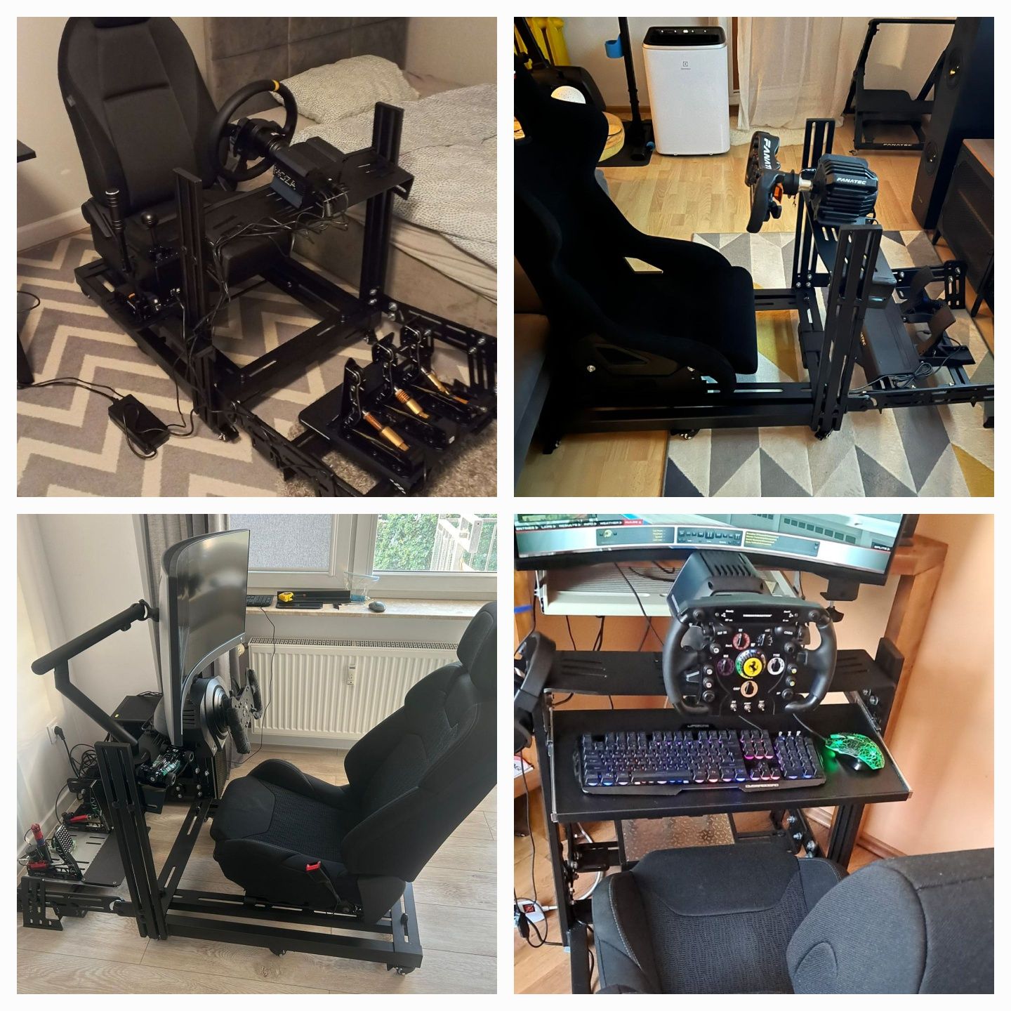 Stelaż do Simracingu, sim rig do Direct Drive, Fanatec, Moza, Simagic