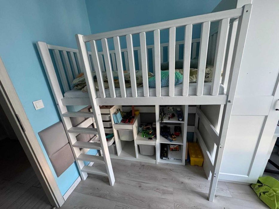 Łóżko na Antresoli DLA DZIECKA (Białe)