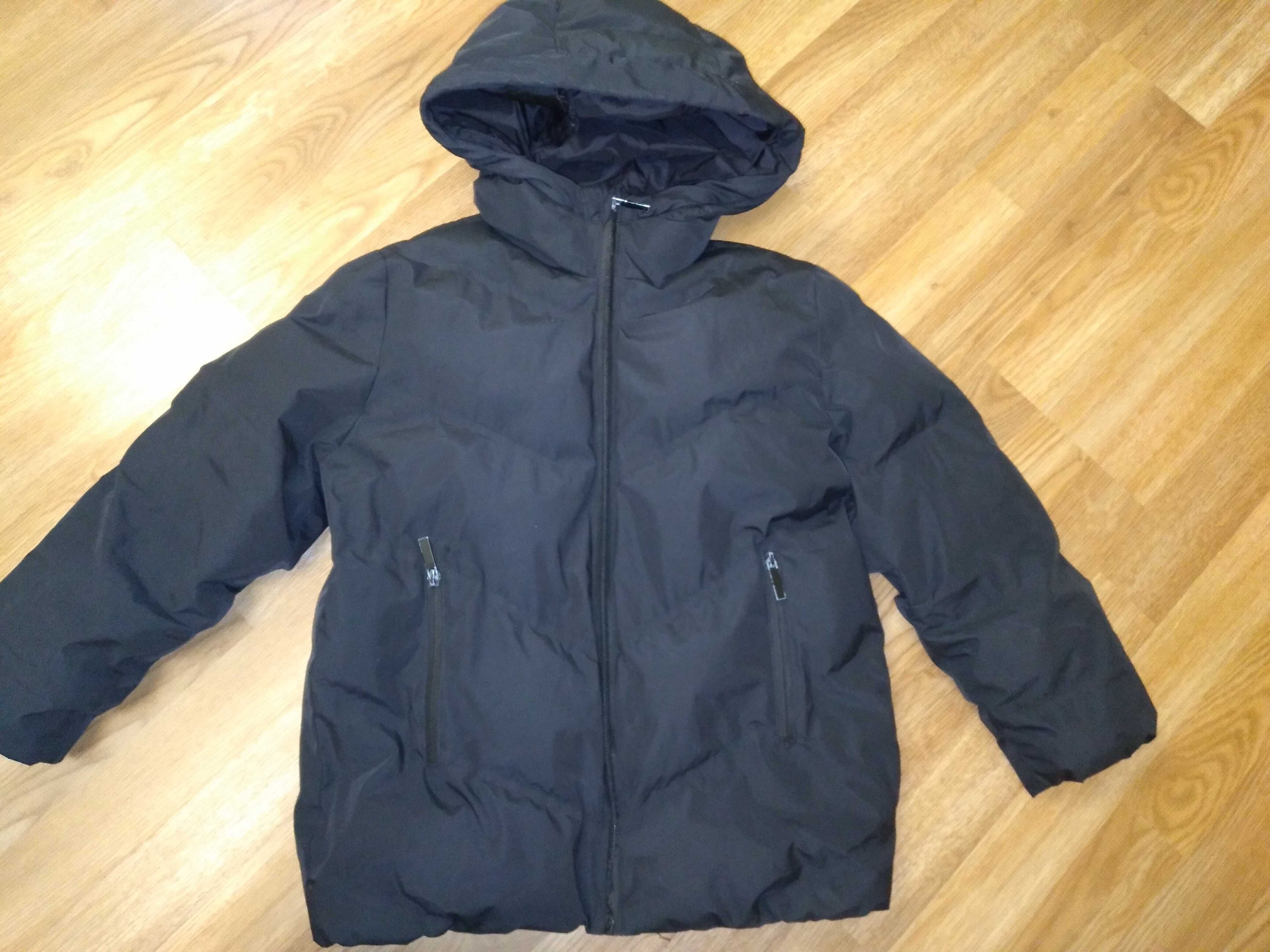 Куртка зимняя Zara черная 128р. 8лет
