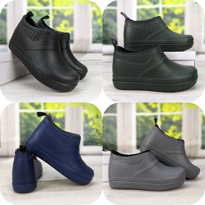 Чоловічі калоши, утеплені хутром галоши 41-46 р. (к8002)