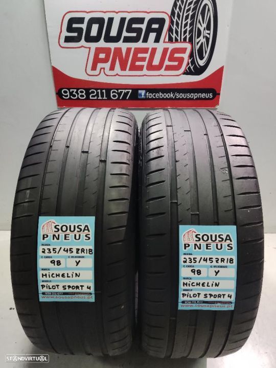 2 pneus como novos 235-45r18 michelin - oferta dos portes