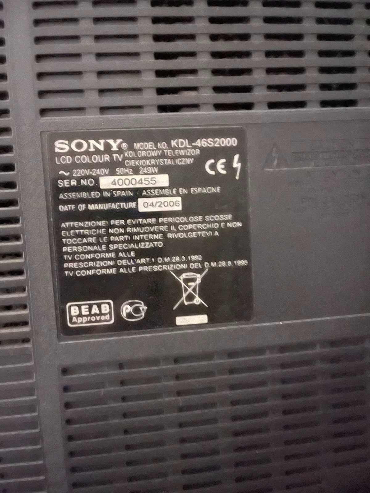 Телевизор Sony kdl-46s2000