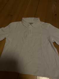 Chlopieca biala koszulka polo r. 140 cm