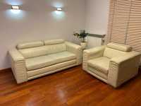 Sofa skórzana 3 osobowa i fotel - ETAP SOFA