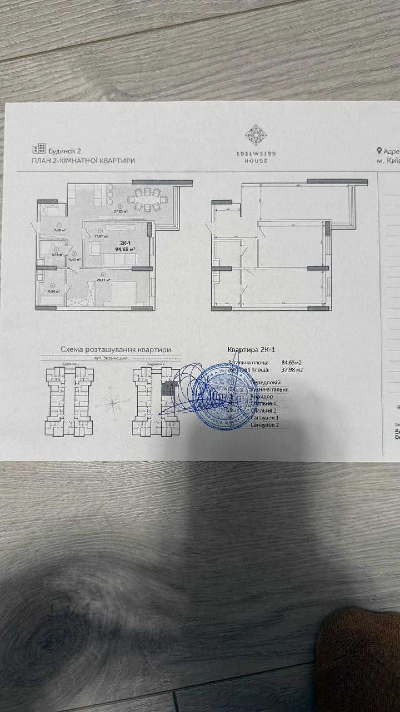Продаж 3-к квартири в елітному Жк Edelweiss House, Центр