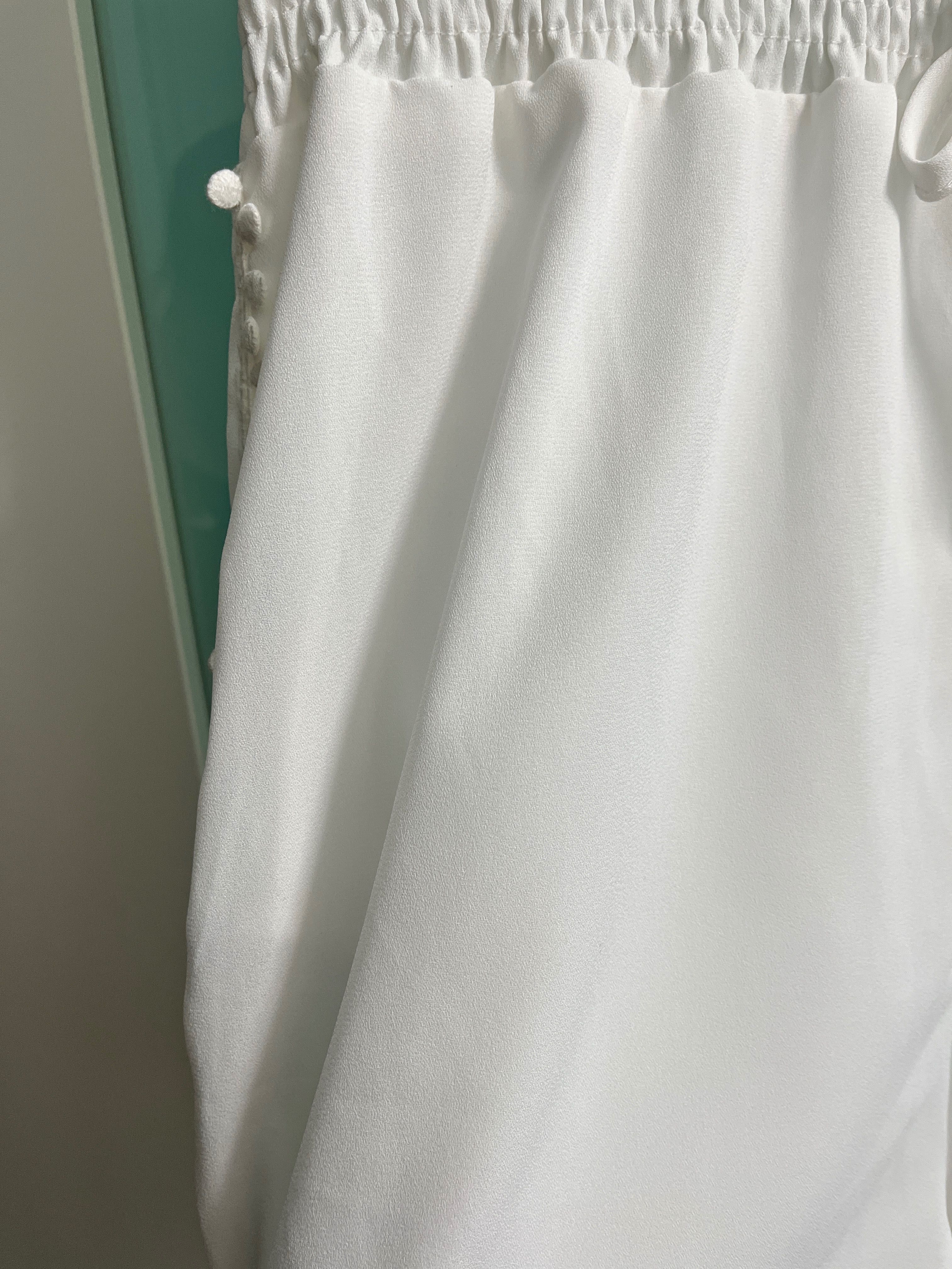 Biały krótki kombinezon M Butik Boho Modna Stylowa Basic