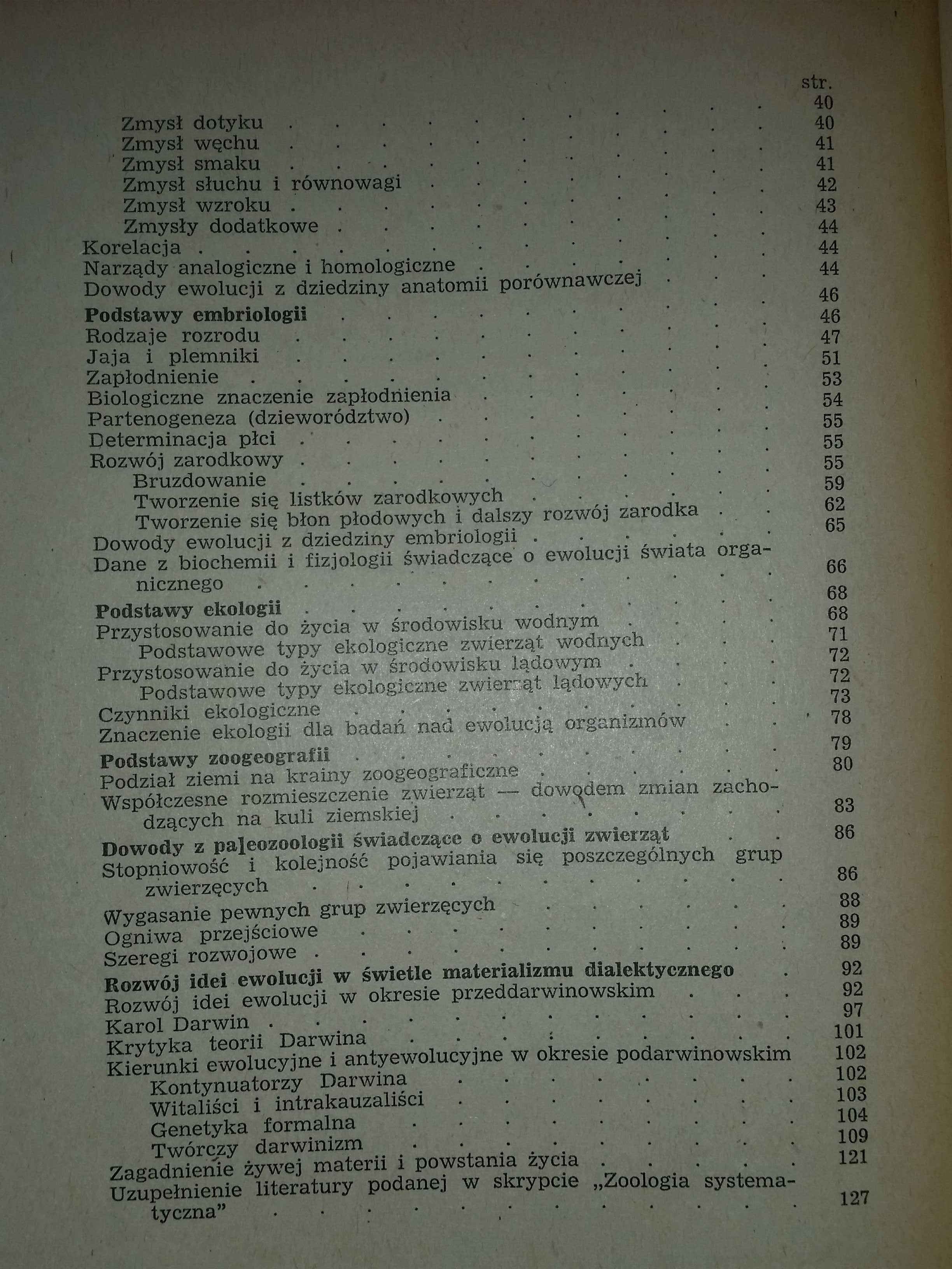 Zoologia ogólna skrypt 1954 Janina Wengris unikat antyk