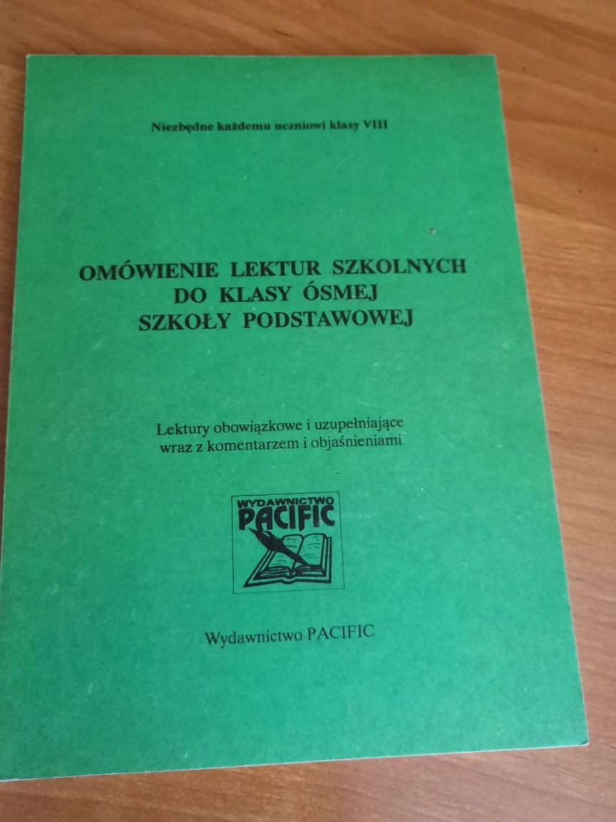 Omówienie lektur dla klasy ósmej szkoły podstawowej