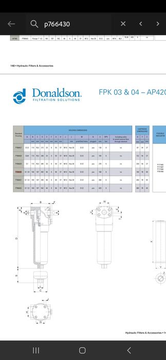 Nowy filtr obudowa  ciśnieniowy Donaldson P766430