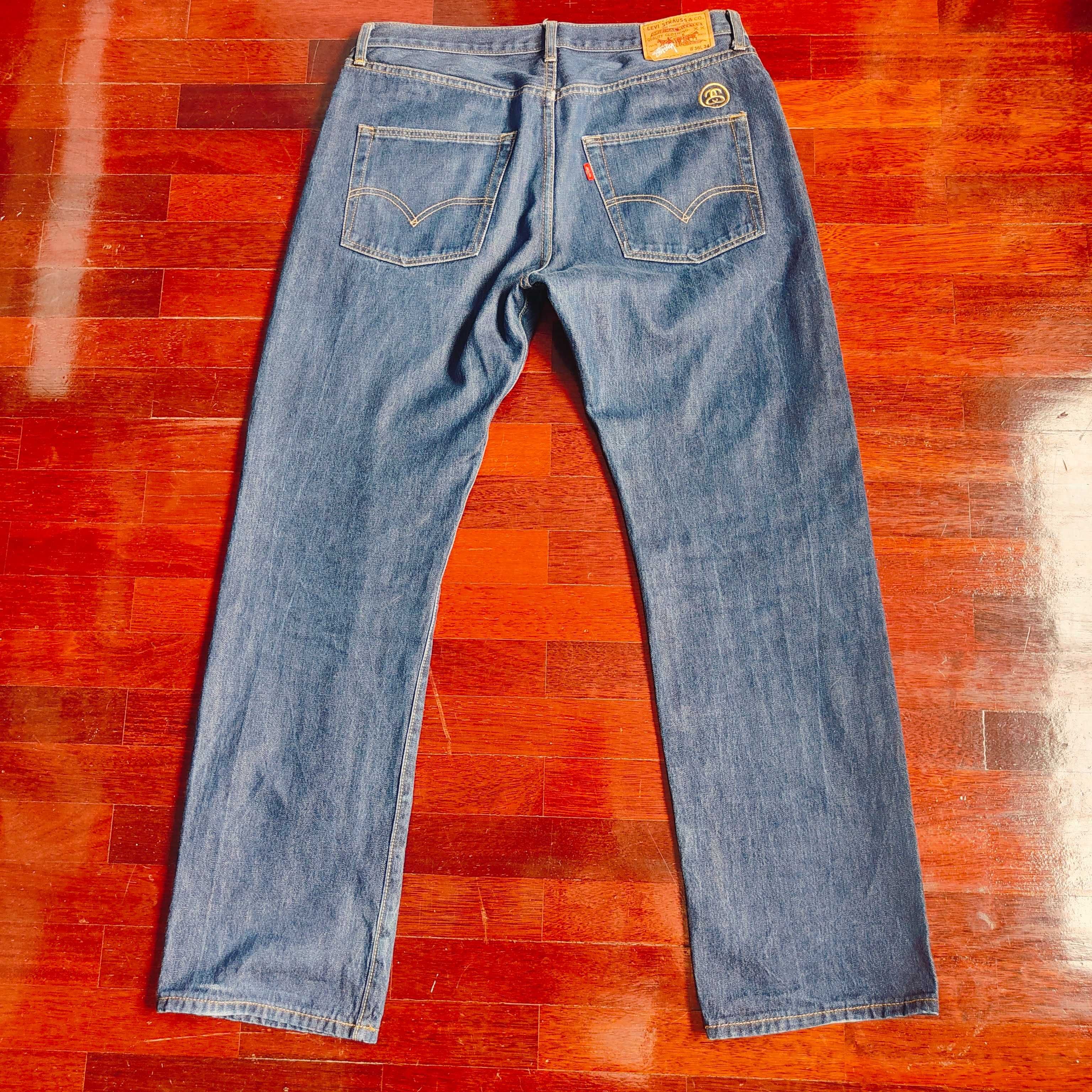 Levis X Stussy Denim jeans calças ganga 36 x 34